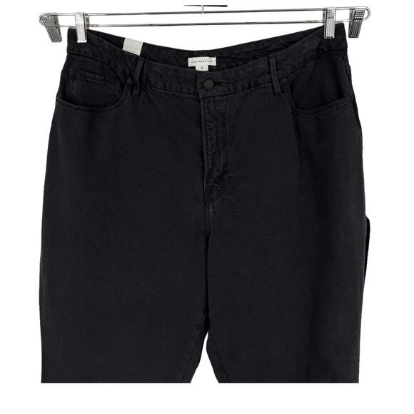 Good American jeans Good Boy straight side slit black size 15 - Picture 4 of 8